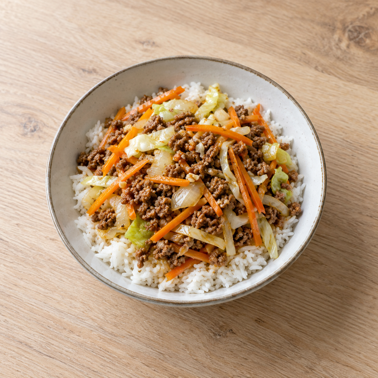 醬油蒜香袋鼠肉飯碗