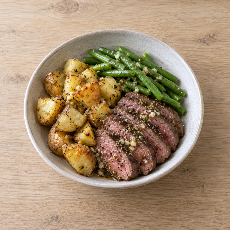 蒜香香草袋鼠肉馬鈴薯碗