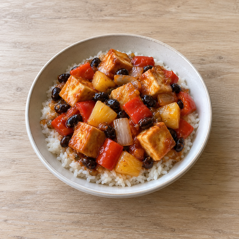 糖醋豆腐黑豆焗飯